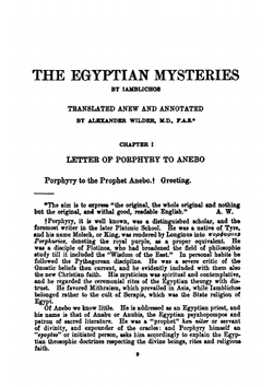 Theurgia. Or, the Egyptian Mysteries | Iamblichus