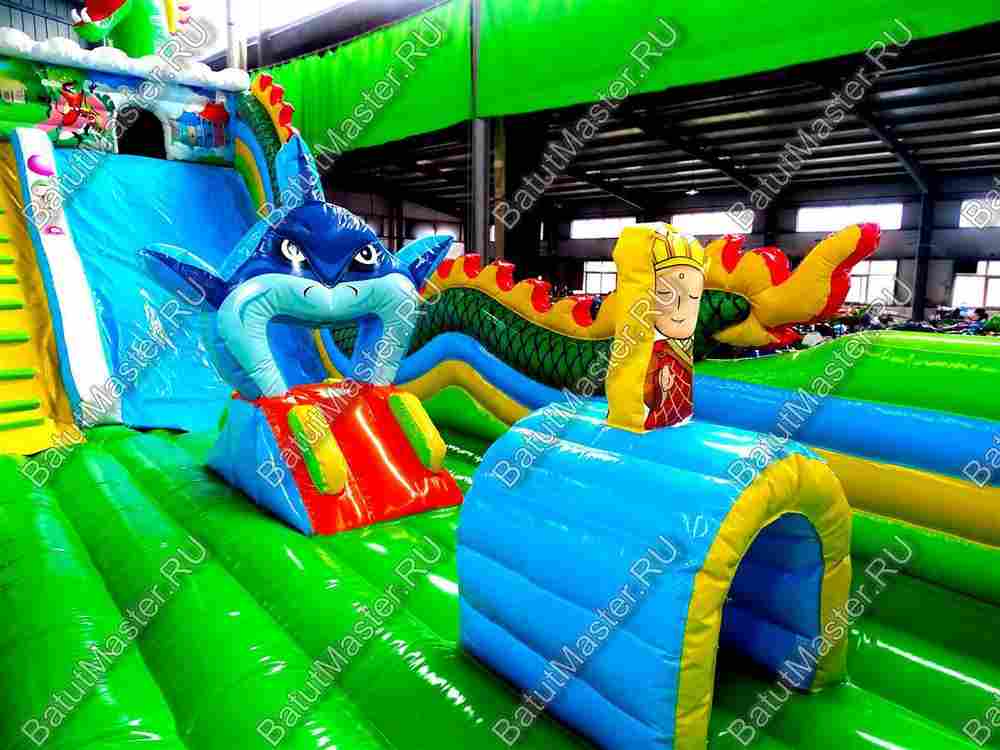 Коммерческий надувной батут "Морские животные" 14*7*7 м