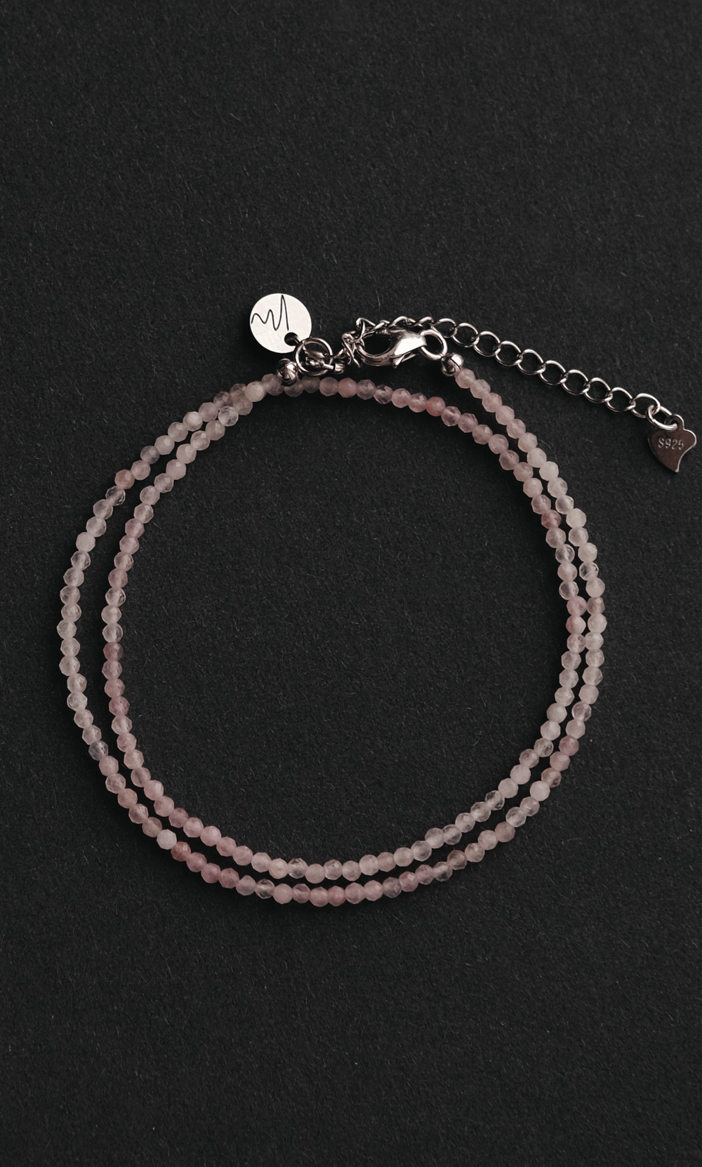 Чокер "Memo about Love&Luck" из розового кварца 33-38 см