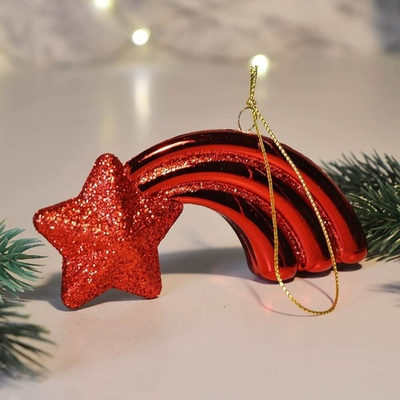 Елочная игрушка "Звезда желаний" 11*5*1,5см, красный