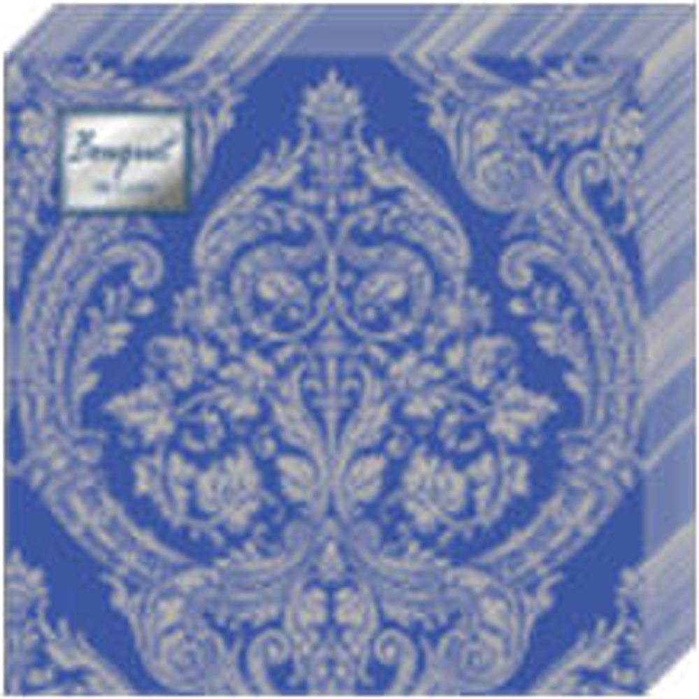 Royal (серебро) на синем Салфетки 20л Home Collection Classic, 3-х сл *12
