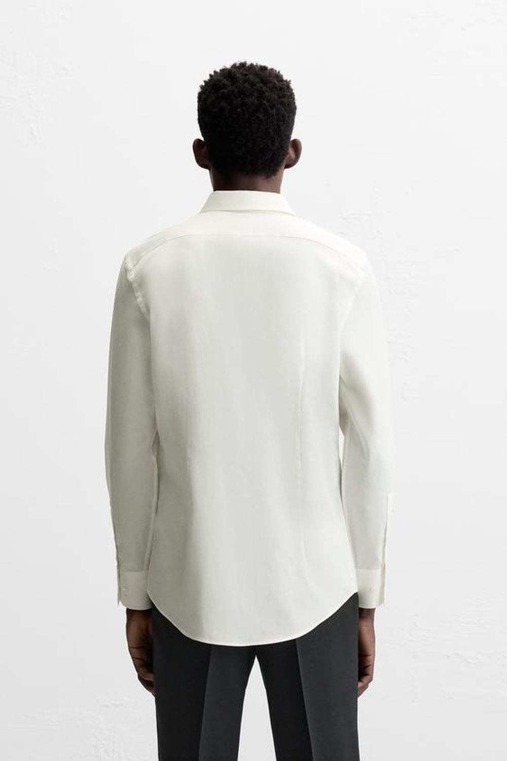 ZARА РУБАШКА SLIM FIT, ЖЕЛТОВАТО-БЕЛЫЙ