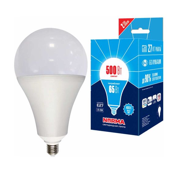 Лампа светодиодная Volpe E27 65W 4000K матовая LED-A160-65W/4000K/E27/FR/NR UL-00005617