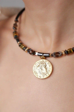 Coins Frame black gem Чокер арт.2100