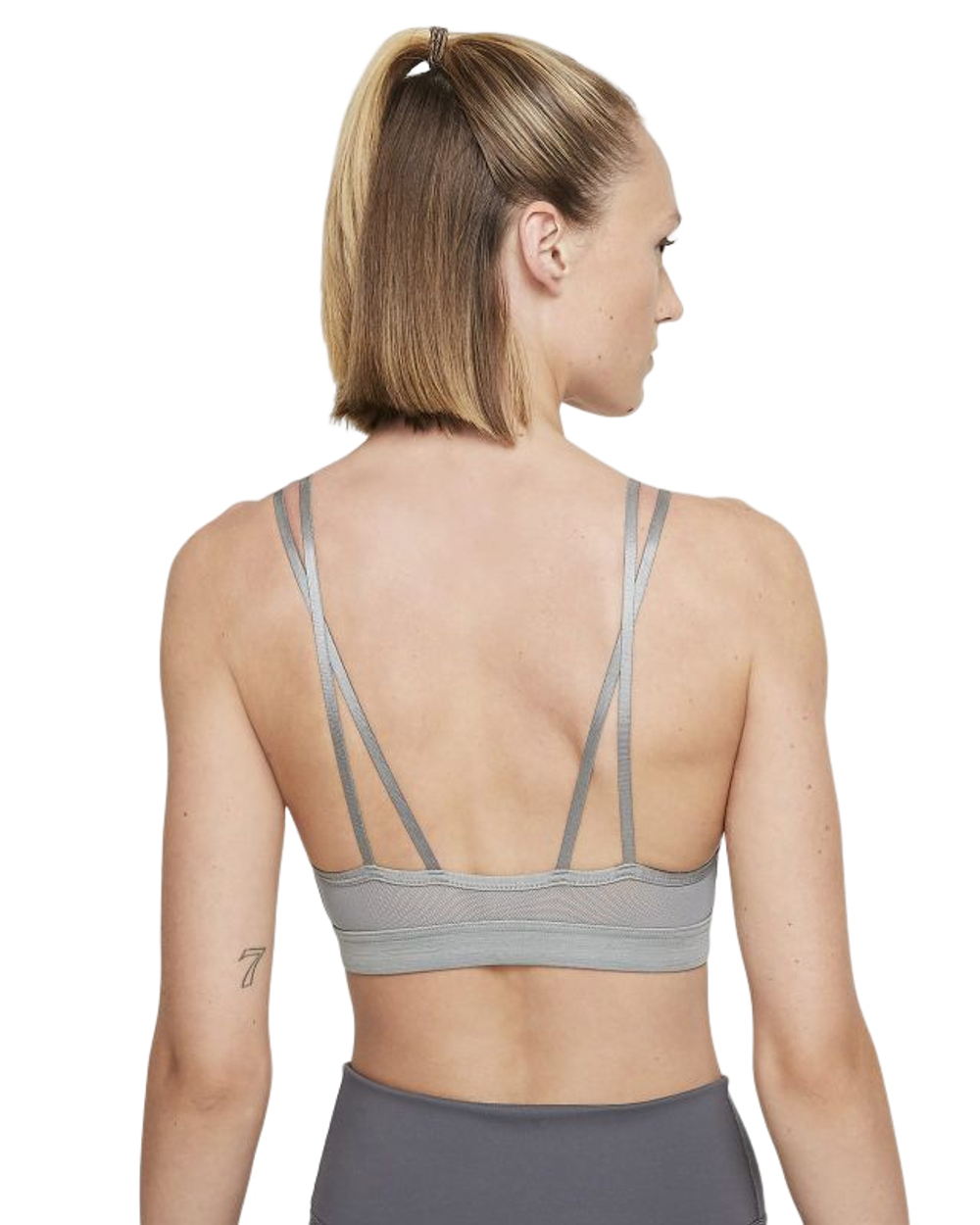 ТОП теннисный Nike New York Indy Strappy Bra W - particle grey/pure/platinum