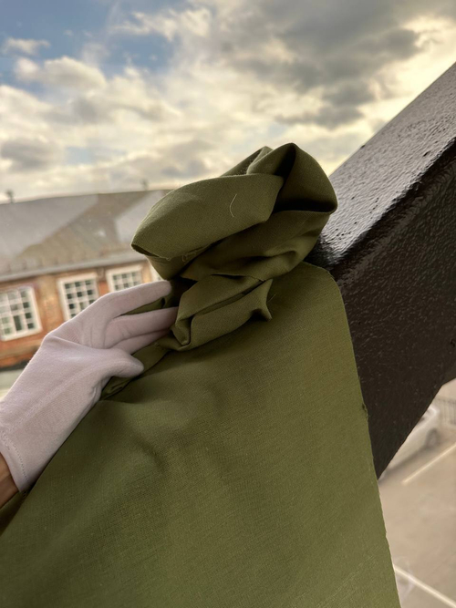 Ткань льняная цвет "Крапива"