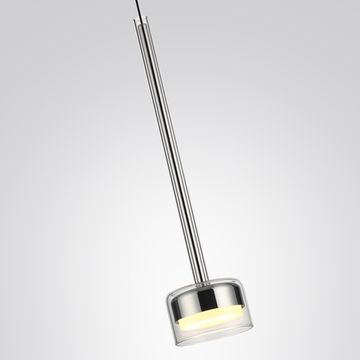 Подвесной светодиодный светильник 10W 3000К 7151/10L хром/прозрачный LASLO Odeon Light