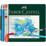 Карандаши цветные акварельные художественные FABER-CASTELL "Albrecht Durer", 24 цвета, металлическая коробка, 117524