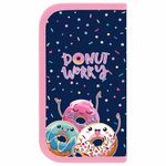 Пенал ПИФАГОР, 2 отделения, ламинированный картон, 19х11 см, "Comic donuts", 273482