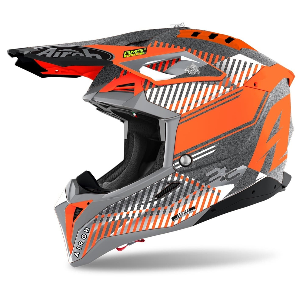 Мотошлем AIROH AVIATOR 3 WAVE ORANGE CHROME