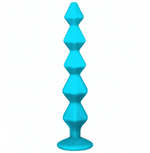 Анальная цепочка с кристаллом Baddy бирюзовый 17,7 см