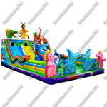 Коммерческий надувной батут "Морские животные" 15*8*7 м
