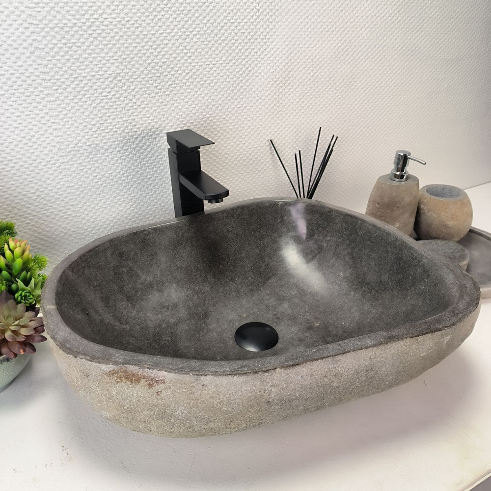 Раковина из речного камня RS-63445 (55*45*15) 0123