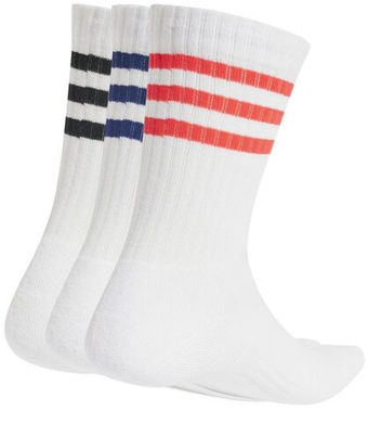 Теннисные носки Adidas 3-Stripes Cushioned Sportswear Crew 3P - белый