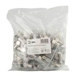 Переходник ЭРА гнездо F-штекер TV угловой упаковка 100 шт. | Разъёмы, переходники, ТВ делители