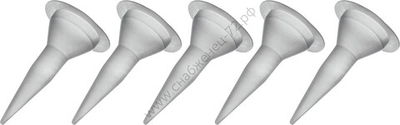 ЗУБР 5 шт., запасные сопла для закрытых пистолетов для герметика, ПРОФЕССИОНАЛ (06633-S)