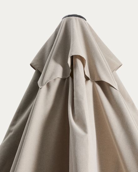 Бежевый консольный зонт Noli с графитовой алюминиевой конструкцией, 300 x 420 см