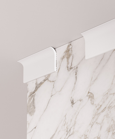 Плинтус COSCA PL001, 40х12, 2000мм, Дюрополимер/50