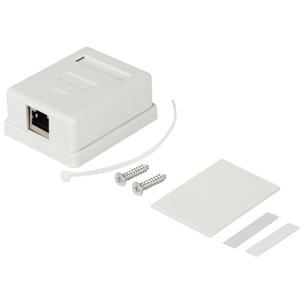 Компьютерная розетка ЭРА RJ-45 категория 5е экранированная 1-порт упаковка 40 шт.