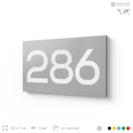 Номер на дверь 286, табличка на дверь для офиса, квартиры, кабинета, аудитории, склада, серая 120х70 мм, Айдентика Технолоджи