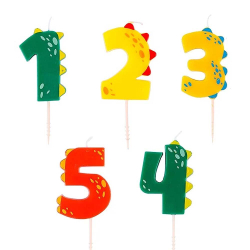 Свечи-цифры Динозаврик, 6см