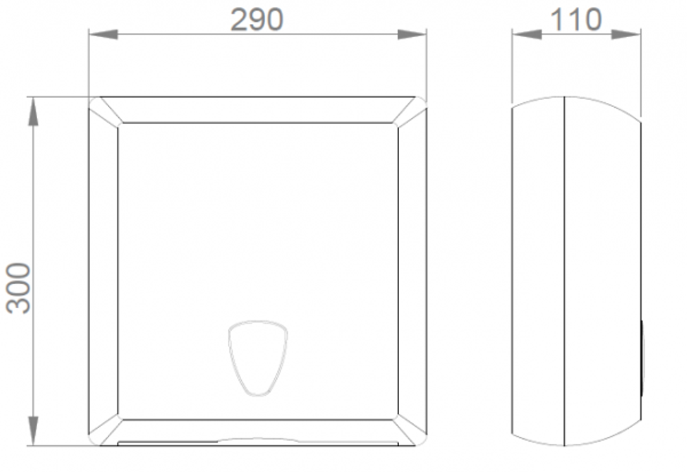 Диспенсер бумажных полотенец ABS BLACK 04031.N чёрный