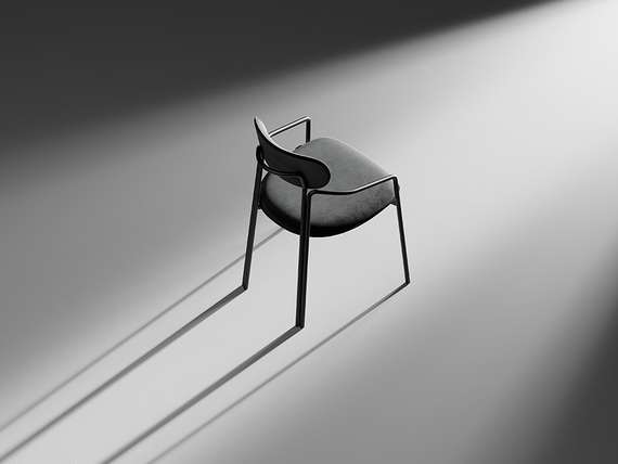 Стул Ror, Round, серый велюр