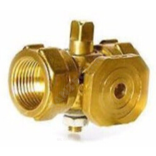 Кран для манометра 3-ходовой латунь 11б18бк(ф) Ду 15 Ру16 ВР G1/2"-М20х1,5 без рукоятки с фланцем Пензапромарматура 013011200