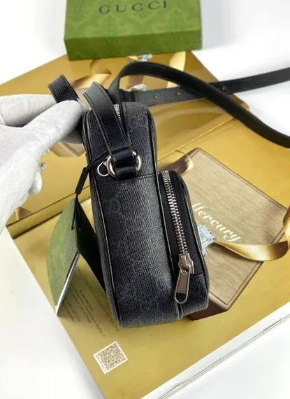 Мини-сумка через плечо Gucci GG Supreme из ткани и кожи