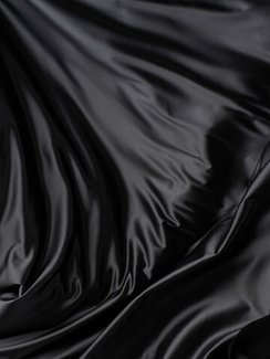 Атлас-стрейч (сатин), Китай, черный 170 (БРАК)
