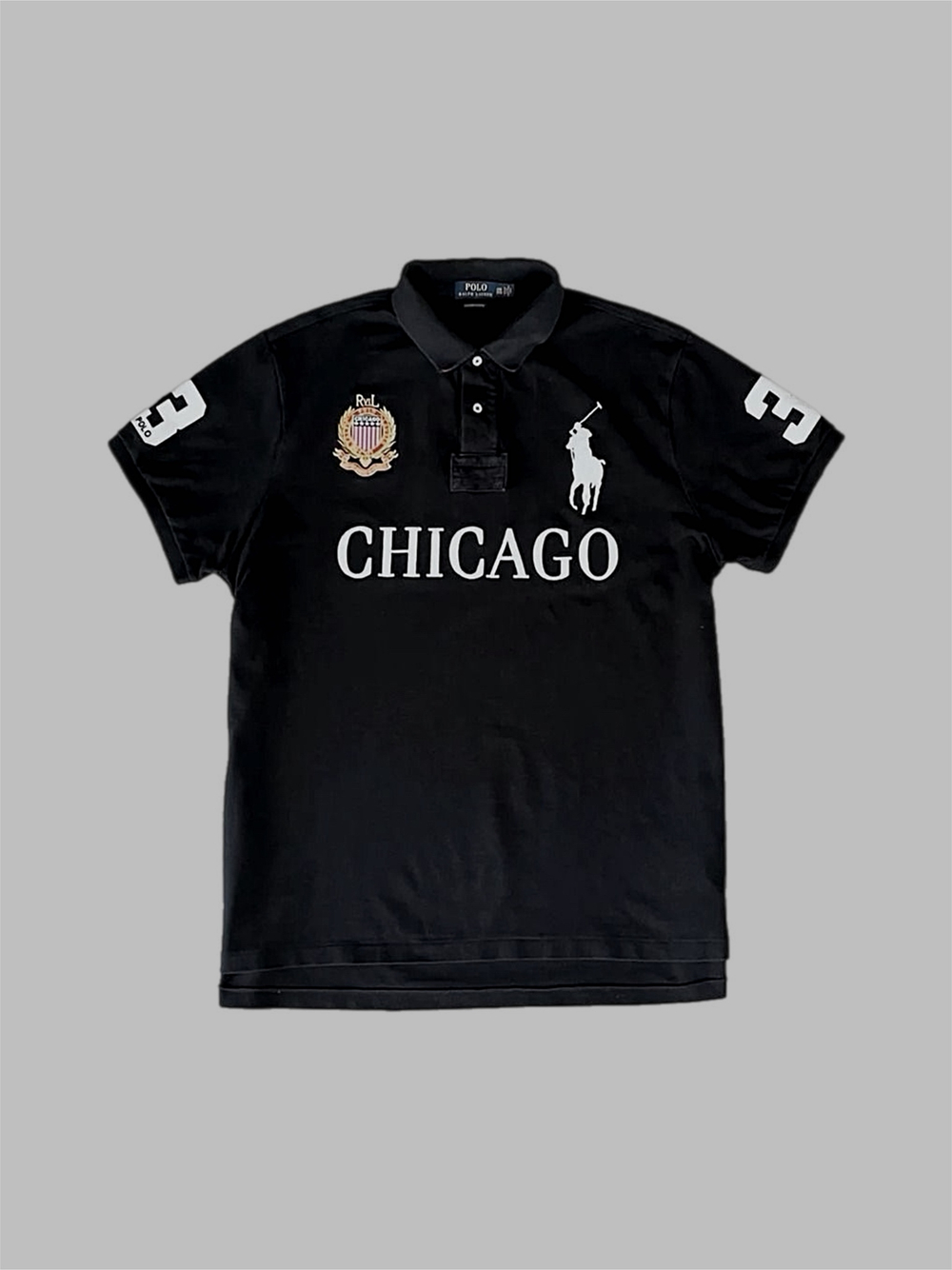 Футболка-поло PoloRL Chicago #D65 (черн.)