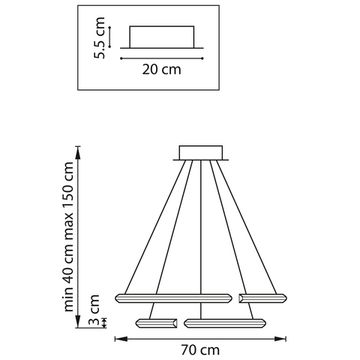 Люстра подвесная 58W 3000K 814223 золото Virata Lightstar
