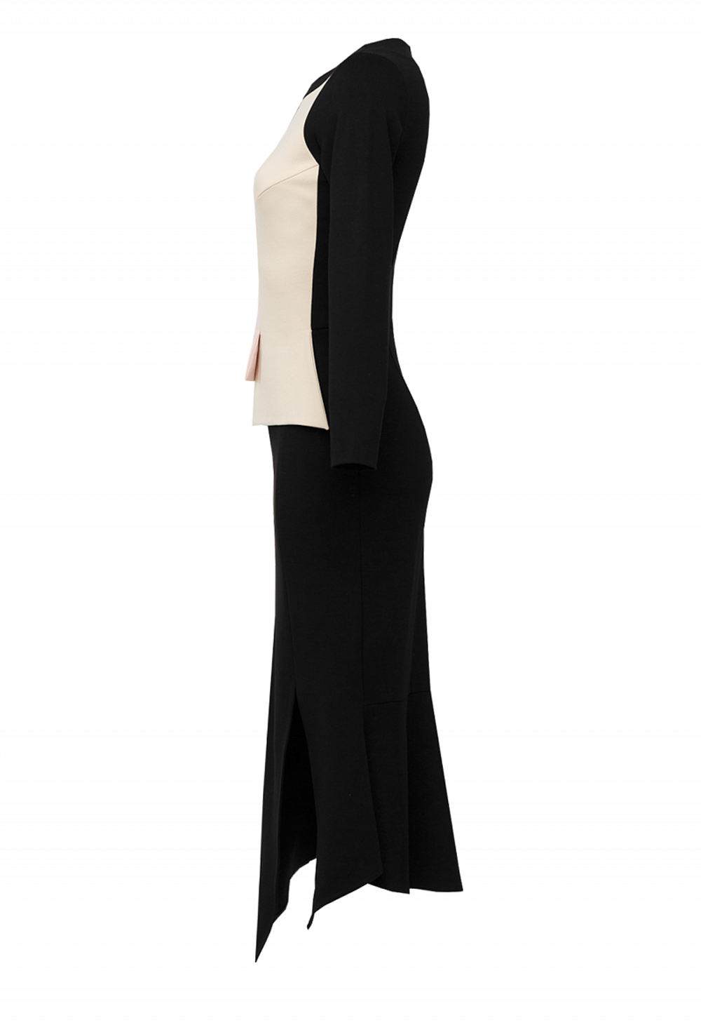 Платье футляр с двойной баской 09-19FW