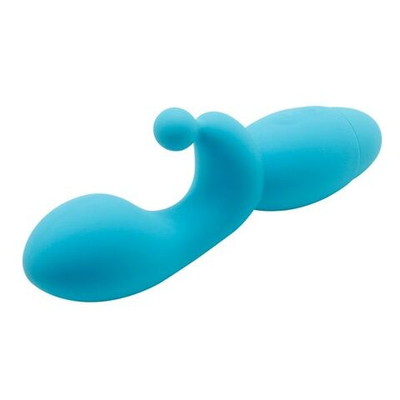 Голубой вибратор INDULGENCE G Kiss - 16,5 см. (Цвет: голубой)