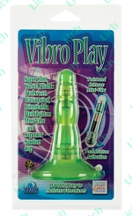Зелёная анальная вибропробочка VIBRO PLAY