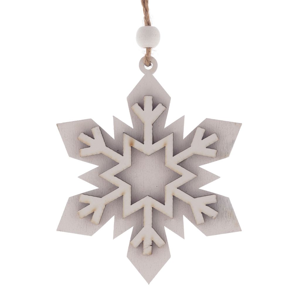 GAEM Украшение новогоднее "Снежинка", L8 W1 H10,5 см, 3в.