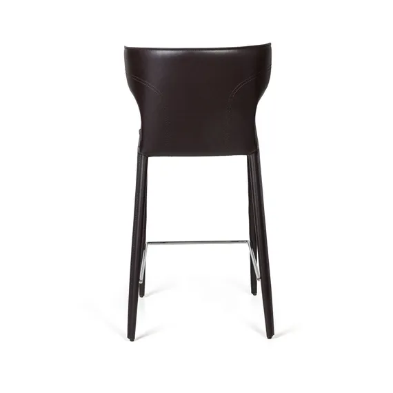 Полубарный стул Austin, темно-коричневая кожа