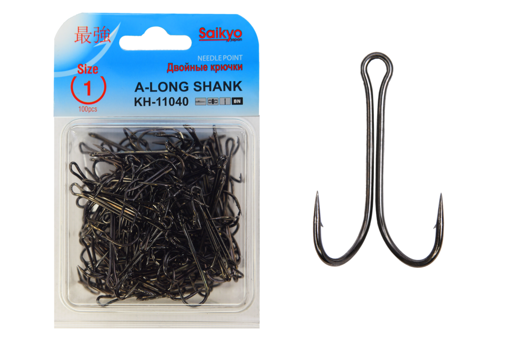 Крючки Saikyo двойн.Long Shank KH-11040  BN № 1 (100шт)