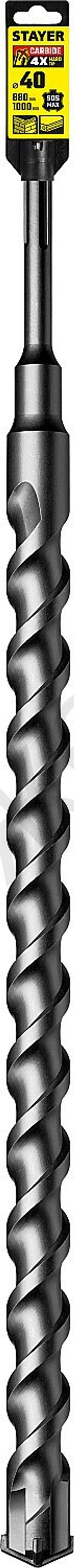 STAYER HERCULES-4Х 40 x 880/1000 мм, SDS-max бур, PROFESSIONAL (29370-880-40)