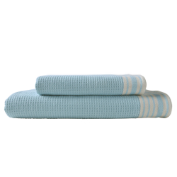 Полотенце 100х150 Hamam Tosya с кремовым голубое