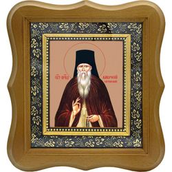 Амвросий Оптинский преподобный. Икона на холсте.