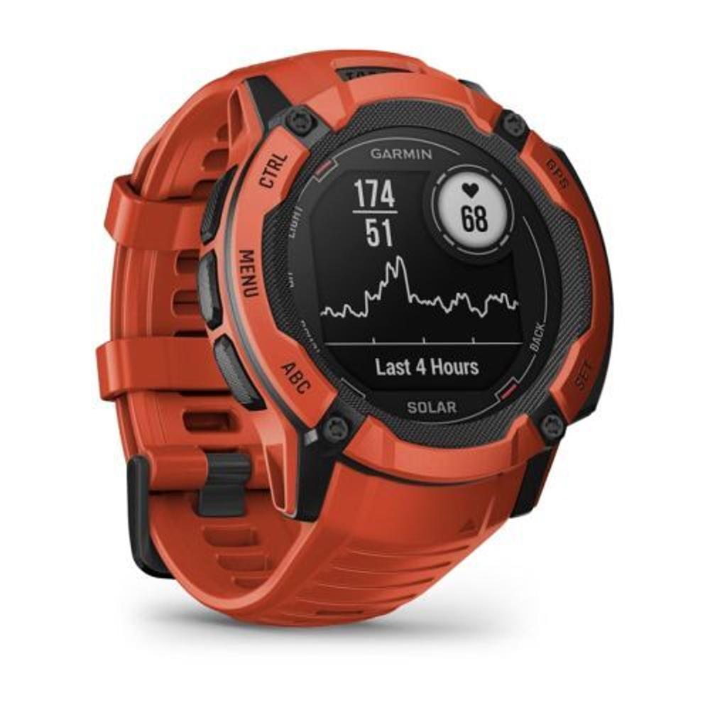Смарт часы Garmin Instinct 2X Solar красный
