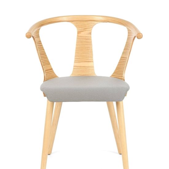 Стул Yard деревянный с серой тканью 