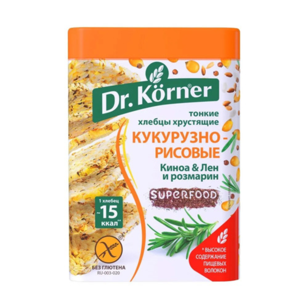 Хлебцы кукурузно-рисовые Dr.Korner 100 гр