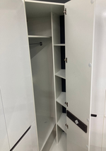 Шкаф угловой Стокгольм белый/белый глянец 380