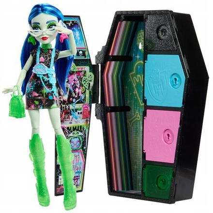 Кукла Mattel Monster High Staszysecrets - Страшные секреты Гулия Йелпс неоновая серия - Кукла с аксессуарами Монстр Хай HNF81