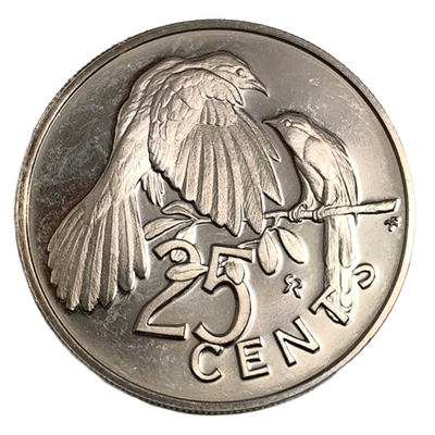 Монета 25 центов (cents) 1973 год Великобритания