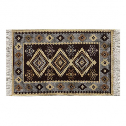 Коврик хлопковый двусторонний KILIM UK1879 (коричневый-бежевый)