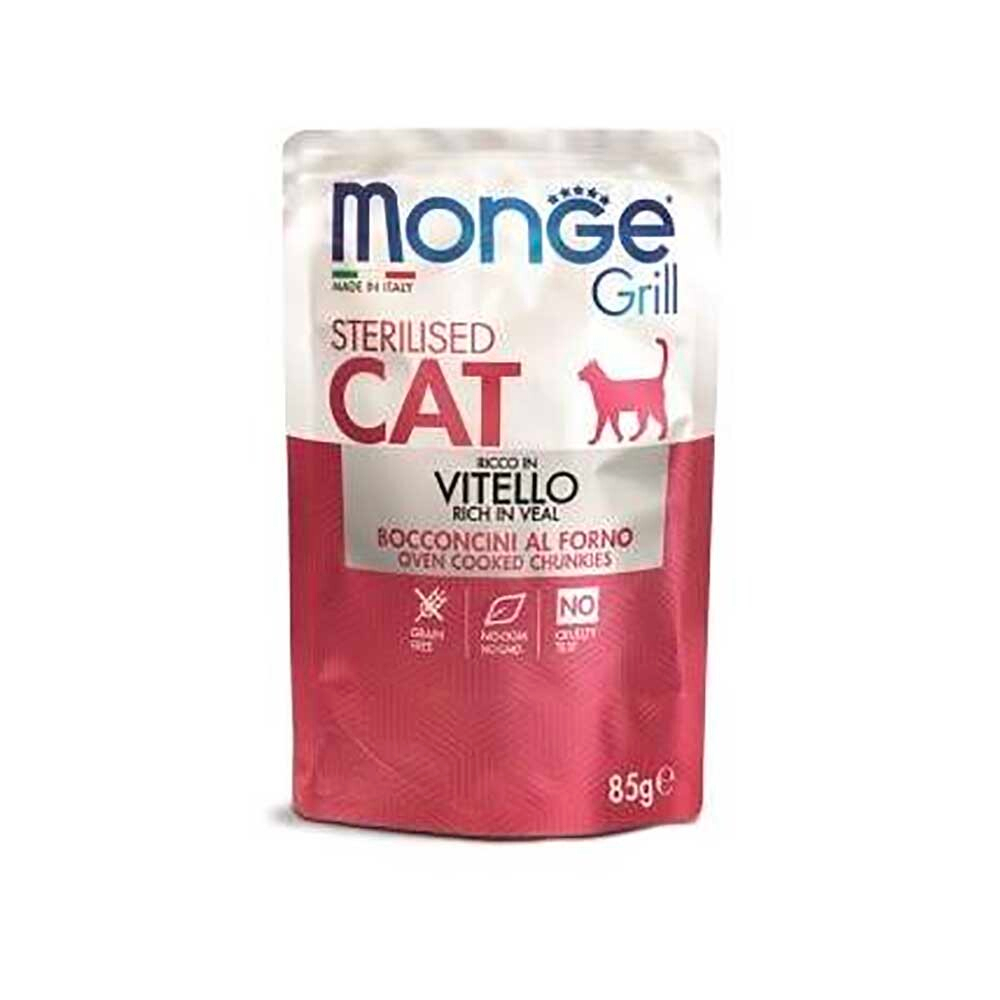 Monge Cat Grill Pouch Sterilised (телятина итальянская) 85 г - консервы (пауч) для стерилизованных кошек