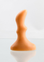 Оранжевый анальный стимулятор Small ripple plug flash - 10 см.